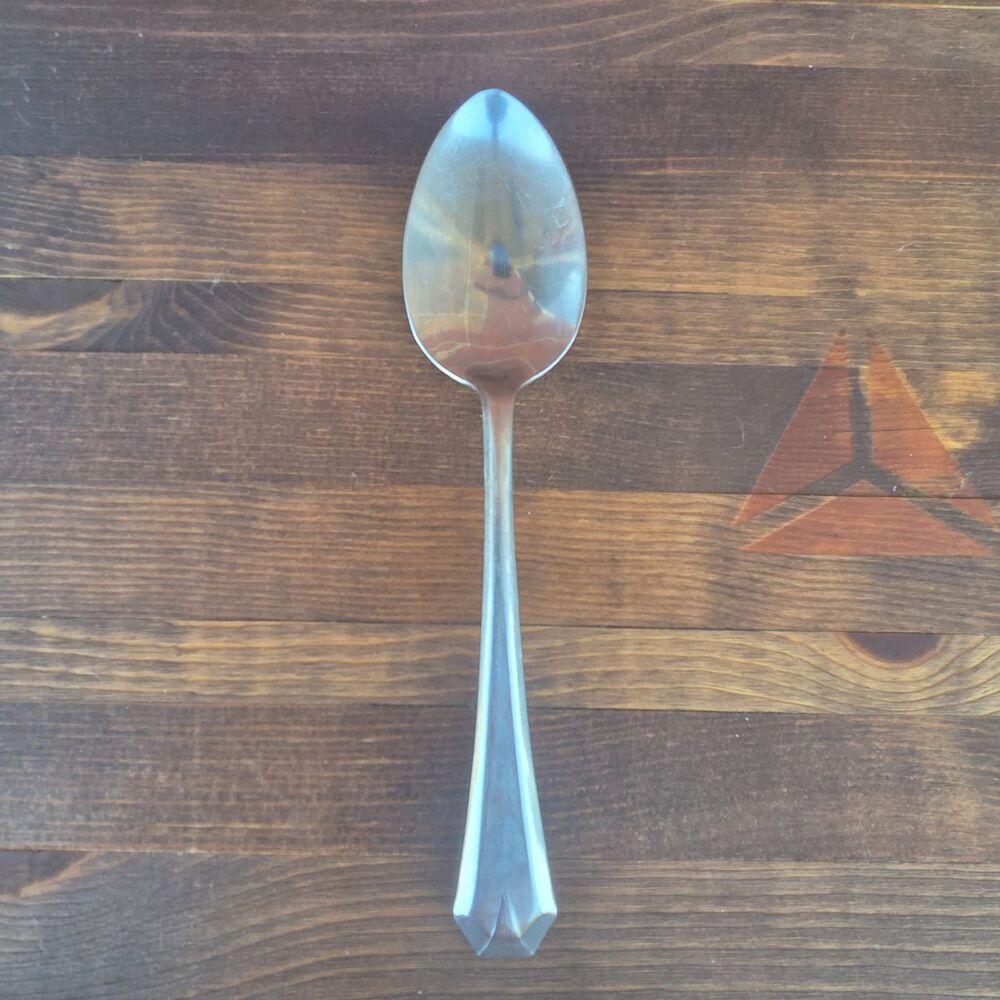 Allegheny Metal Stainless Steel 8" Serving Spoon Vintage Replacement Flatware